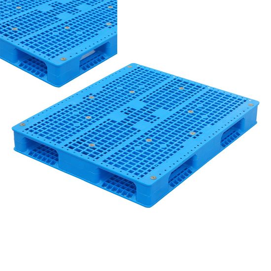 1210 Size Grid Surface /Steel Reinforce /Heavy Duty/Euro Standard Plastic Pallet for 4 Ways Entry Forklift Use image 2