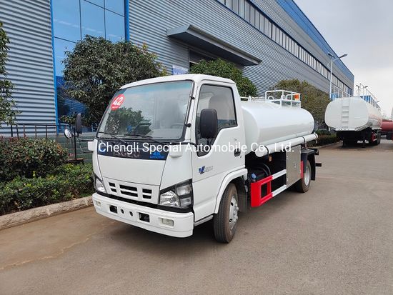 New Stainless Steel 304 Water Pump Euro 5 Nkr 130HP I-Suzu 6000liters 6cbm 6m3 Water Tank Truck for Road Spray and Flush image 6
