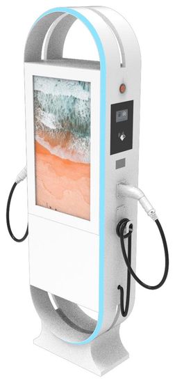 Charging Pile 22/44kw AC EV Charging Station with Advertising Screen for Commercial image 5