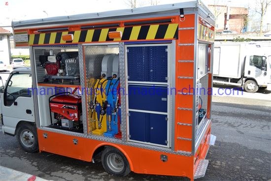 Isuzu Truck-Mounted Mobile Workshop Service Truck with Tire Changer image 3