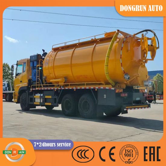 Customizable OEM Brand New Sewage Vacuum Suction 20000L 24000L 6X4 8X4 HOWO Factory ISO Manufacture Tank Truck for Sale Anti-Corrosive Treatment Inside Tanker image 6