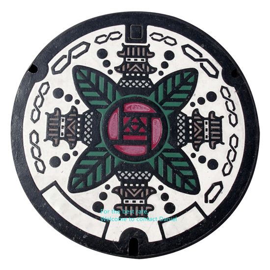 D400 Heavy Duty Customized Design Ductile Cast Iron Colorful Artistic Round Manhole Covers Price image 4
