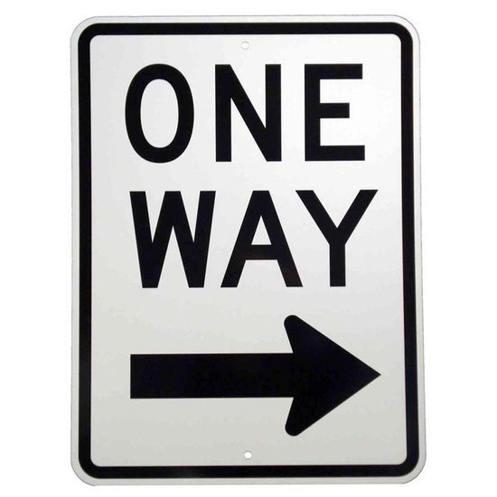 Two Way Traffic Arrow Graphic Reflective Safety Road Sign image 2