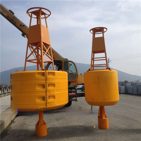 Factory Custom Marine Navigation Buoy LLDPE Red Cylindrical Fairway Floating Sea Marker image 3
