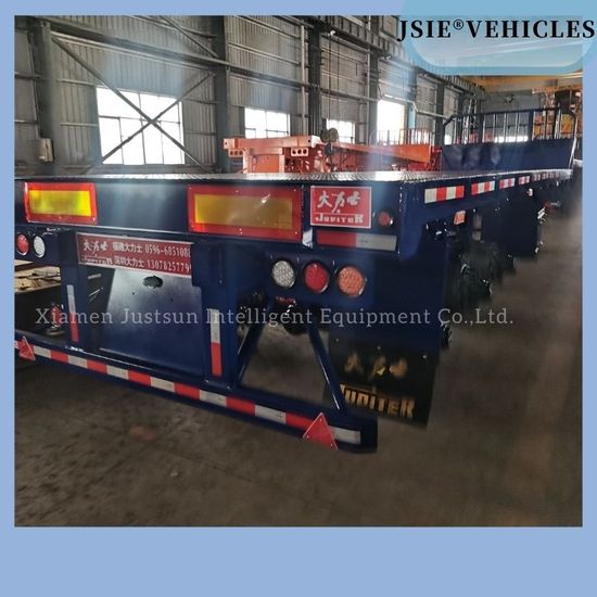 40FT 3-Axle Flatbed Semi Trailer with Fuwa Axle image 5