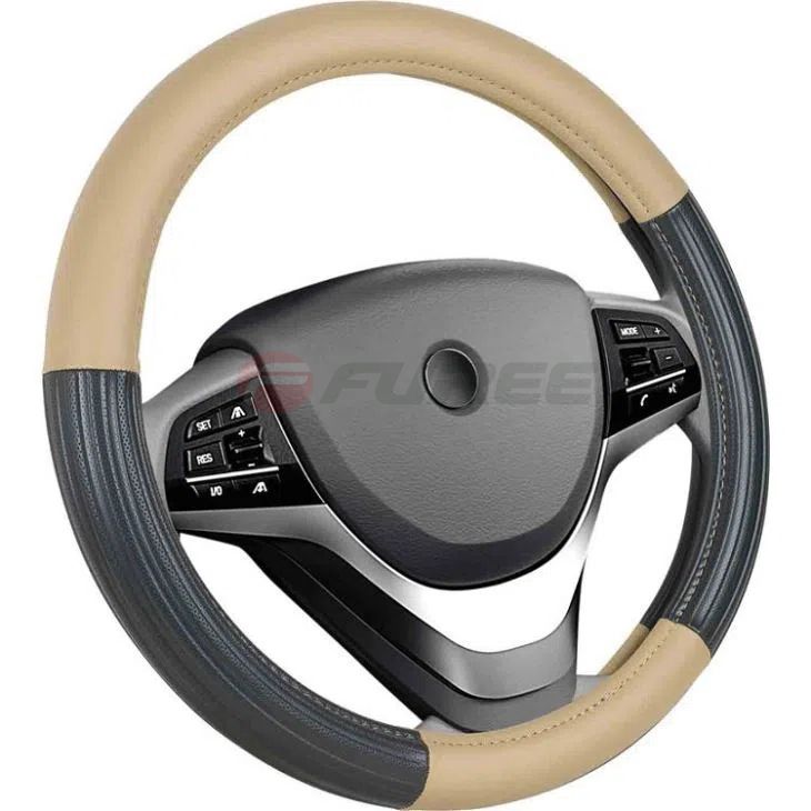 Steering Wheel Cover, Universal 15 Inch, Microfiber Leather Viscose, Breathable, Anti-Slip, Warm in Winter and Cool in Summer