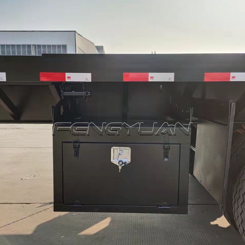 Fengyuan Factory Price 40FT Cargo Container 3 Axle Flatbed Semi Truck Trailer