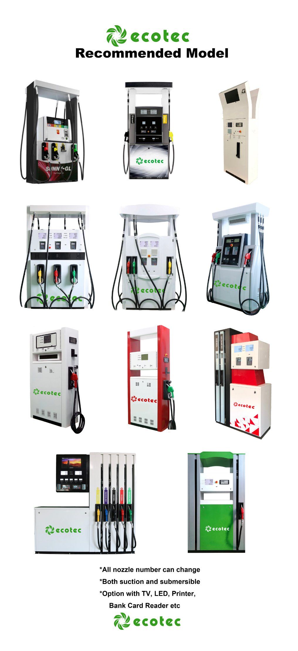 Ecotec Suction Type Fuel Dispenser (2 nozzle)