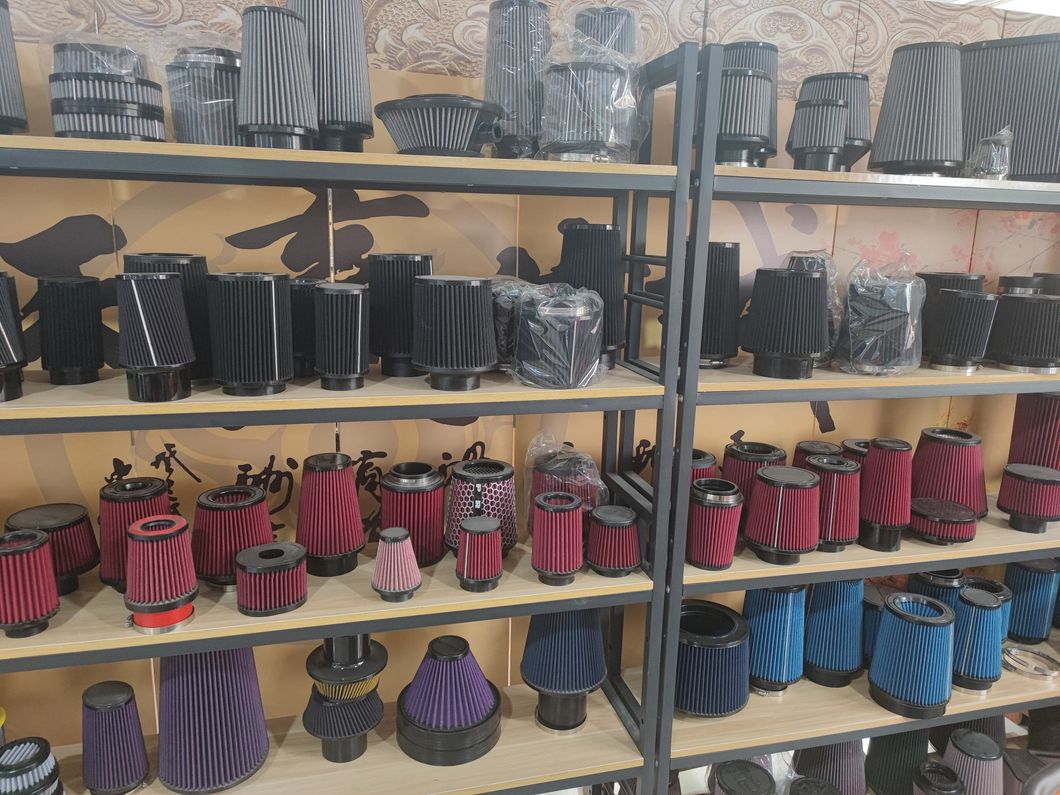 Customized 3inch High Flow Carbon Fiber Mushroom Head Modified Car Intake Filter Element 76mm Air Filter