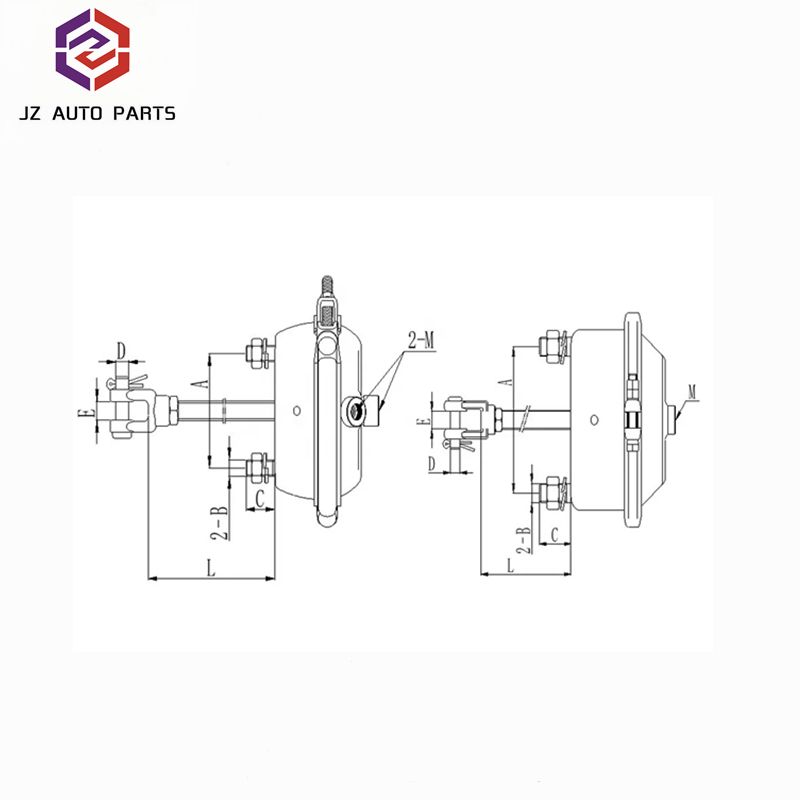 Single Brake Chamber T16 Type Brake Chamber Service Truck Brake Chamber Replaces Number 288799, Hsc-0216-100 745-288799