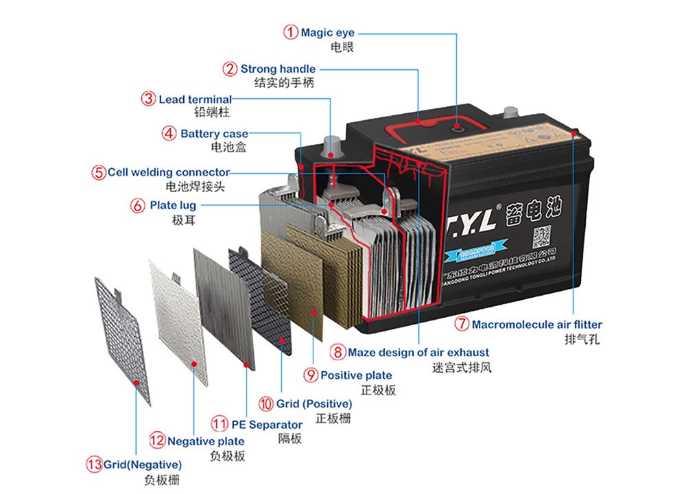 46b24L/46b24 12V45ah Maintenance Free Sealed Lead Acid Automobile Rechargeable Car Battery