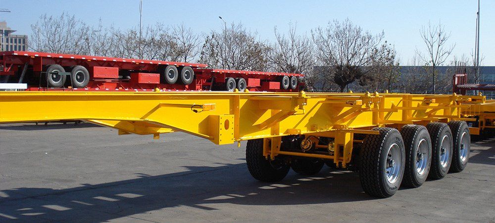 New/Used 2axle 3 Axles Flatbed Gooseneck Skeletal Container Skeleton Semi Trailer