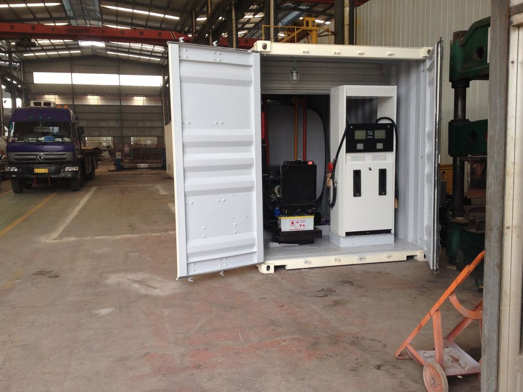20FT and 40FT Diesel Fuel Container Tank with Double Nozzles Fuel Dispenser