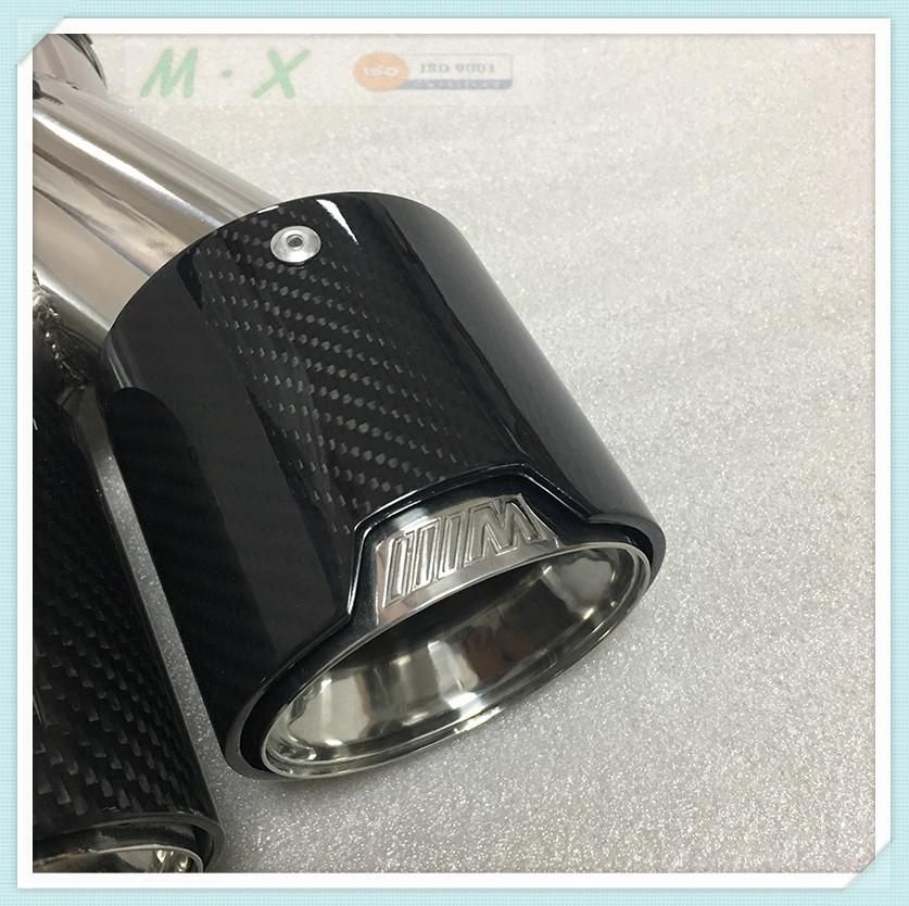 BMW Dual Outlet Exhaust Pipe Glossy Matte Carbon Fiber Muffler Tip for M3 F80