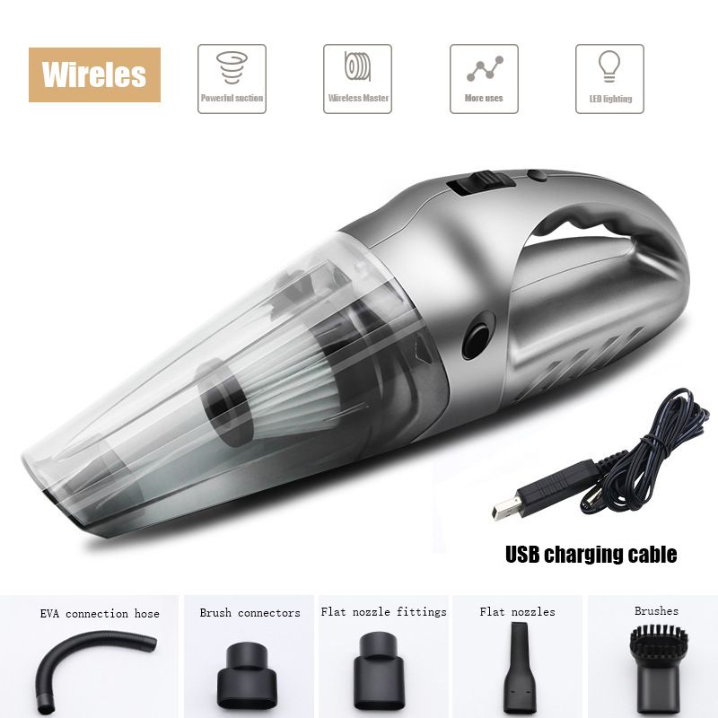 Vacuum Forming Machine Wireless Vacuum Cleaner DC 12 Volt 120W with Handbag 4.8kpa Cyclonic Wet/Dry Auto Portable Vacuums Cleaner