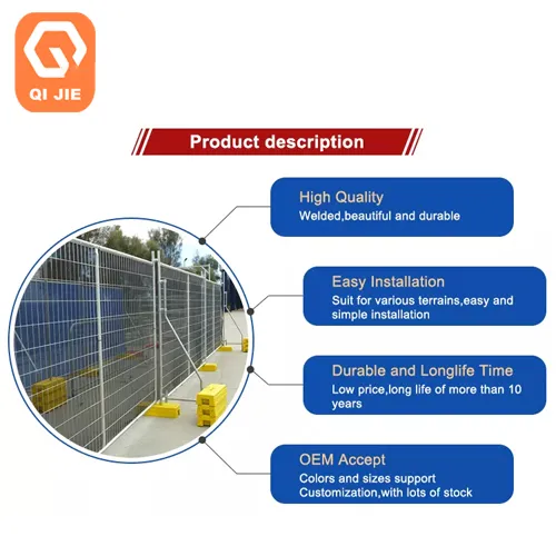 Hot Galvanized 60X150mm 3.2mm Temporary Metal Fence Panels for New Zealand