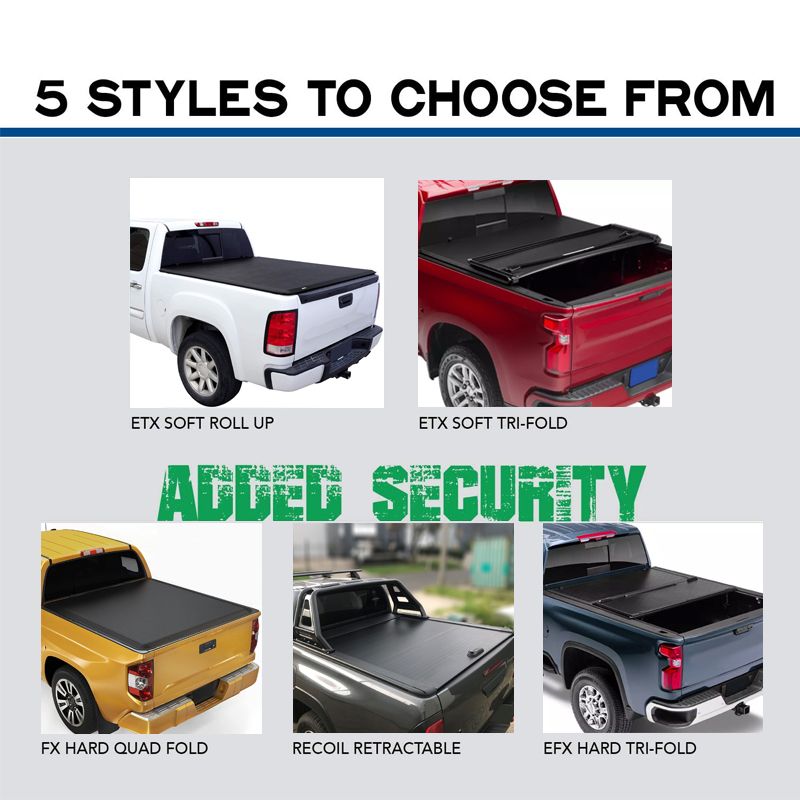 4X4 Pickup PVC Soft Tri Fold Tri-Fold Truck Bed Tonneau Cover for Ford F-150 F150 Ranger Wildtrak Nissan Navara Np300 2021