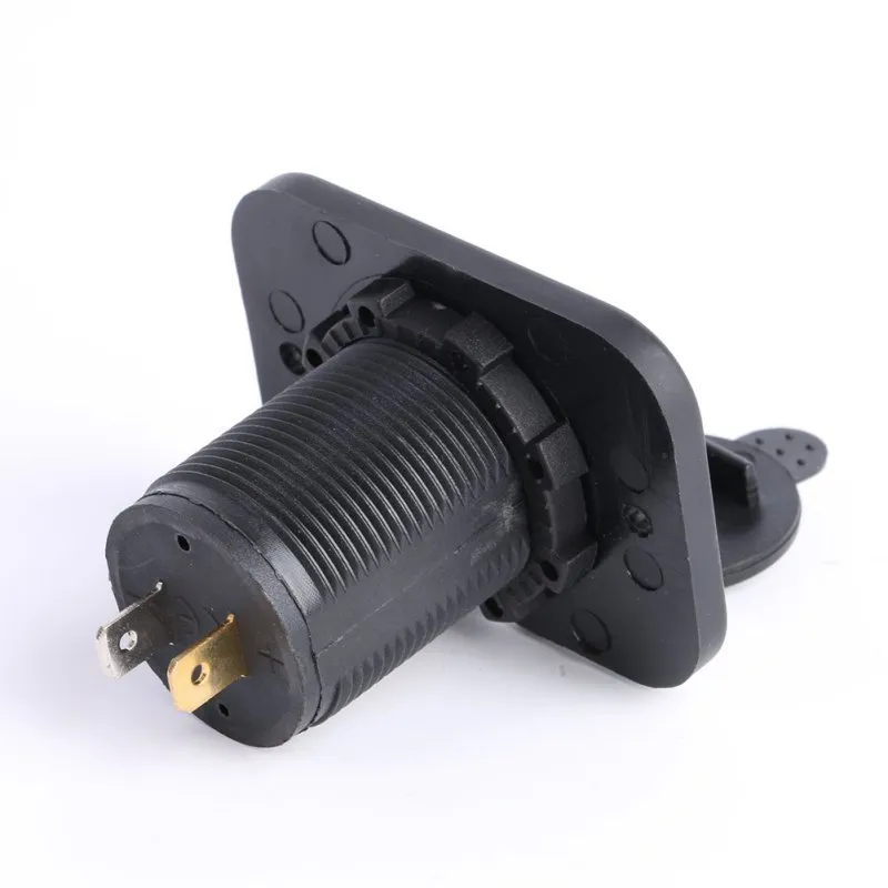 5V 2.1A/1A 12V Dual USB Car Charger with Panel Waterproof Power Adapter Socket Outlet for Vehicle Boat Truck Motorcycle