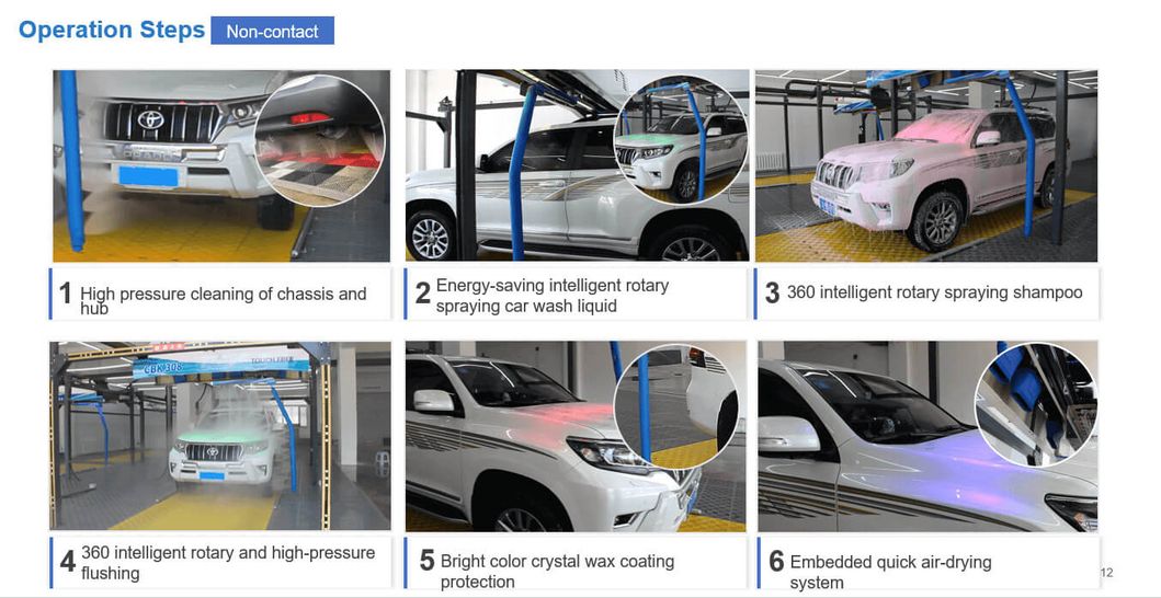 China Carwash Machine, Car Wash Machine with Moving Embedded Dryer