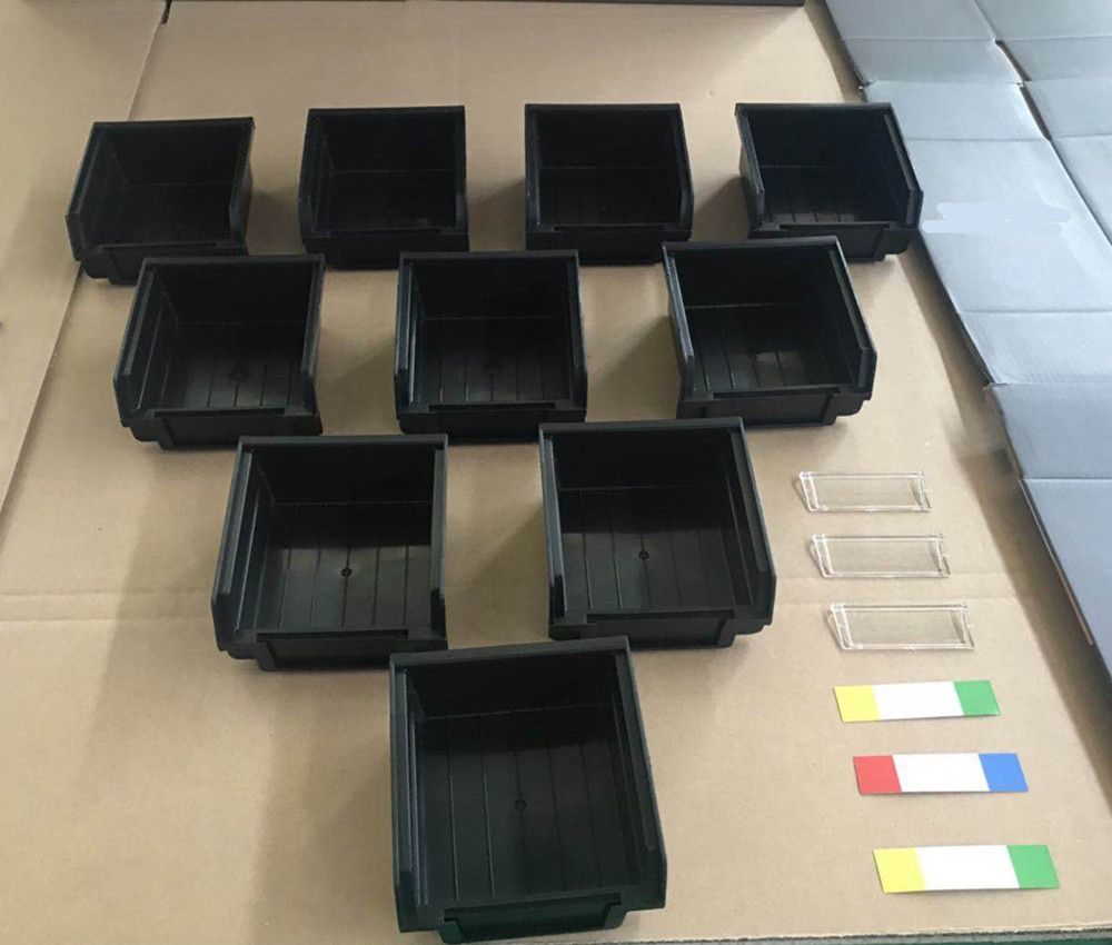 Pegboard Bin Kit for Small Parts, Back Hanging Pegbord Storage Bin