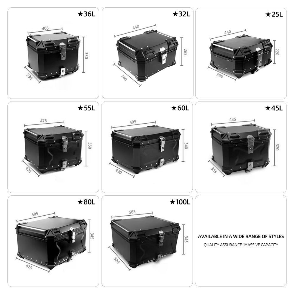 36L PU Lining Removable Base Plate Aluminum Tool Tail Box