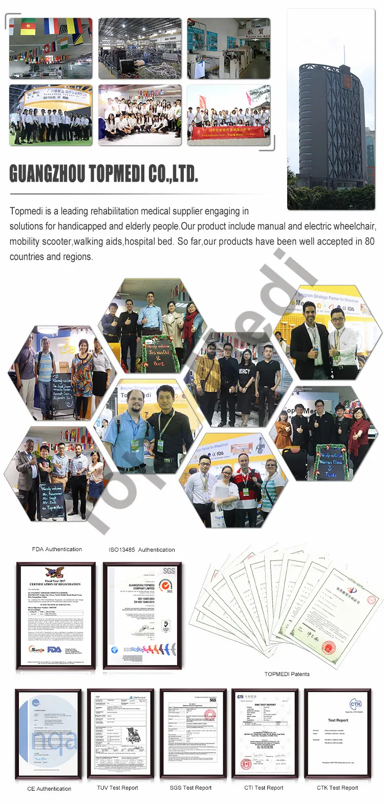Medical Equipment Folding Electric Vehicle Mobility Scooter for Disabled People
