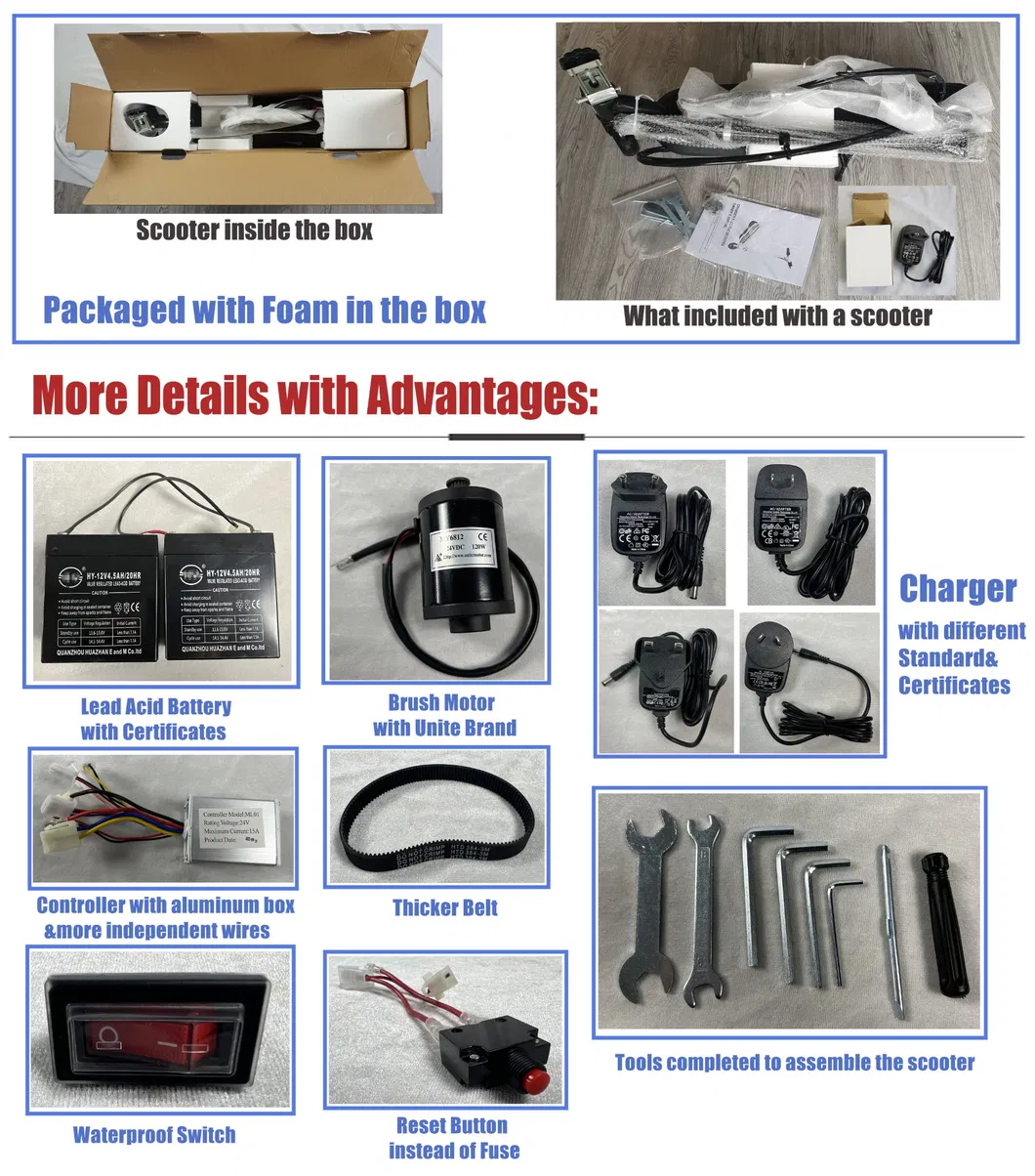 Wholesale Seat E-Scooter Two Wheel Kids Electric Scooter