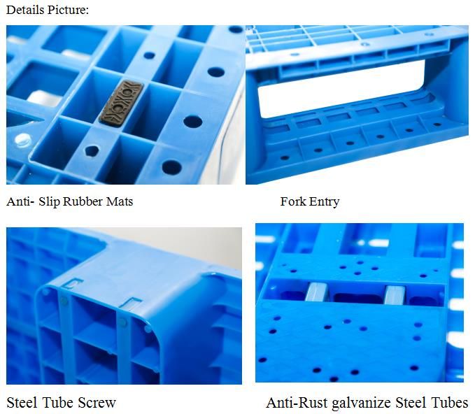 HDPE Light Perforated Plastic Pallet for Big-Bags with Three Runners