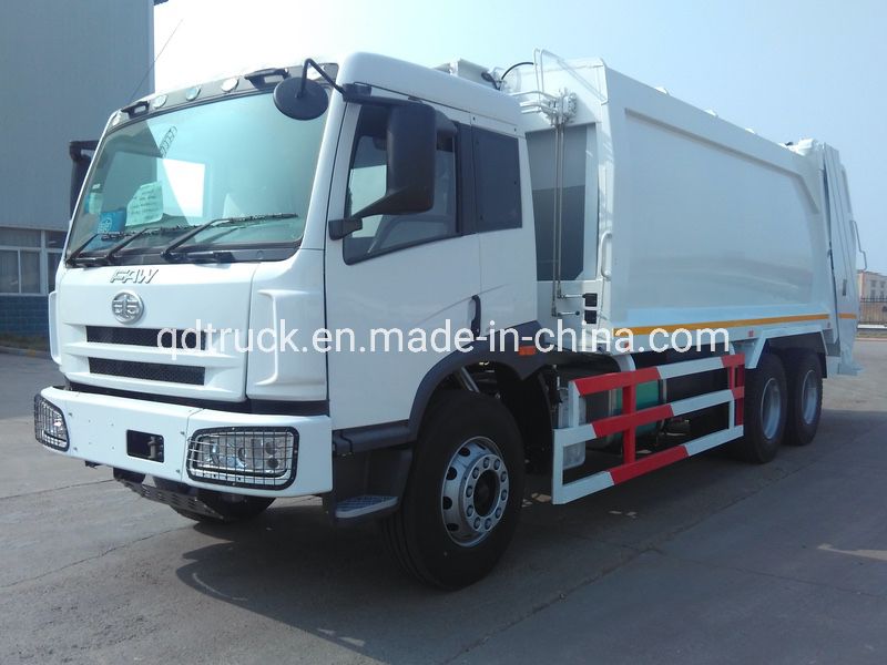 Compressed refuse truck reliable FAW 18 cubic meter garbage truck