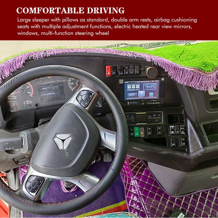 HOWO High-Capacity 7.6m 6*4 CNG 440HP Euro 5 Emission Standard Sino Tractor Truck for Sale