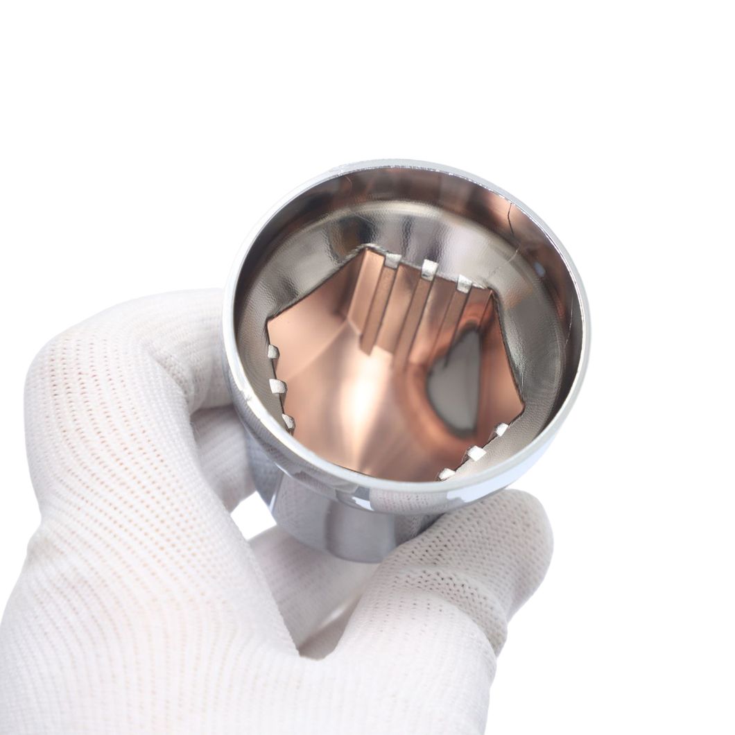Ninetin Truxpro 33mm Chrome ABS Plastic Push-on Bullet Nut Covers 2-1/2&quot; Height with Flange for Semi Trucks