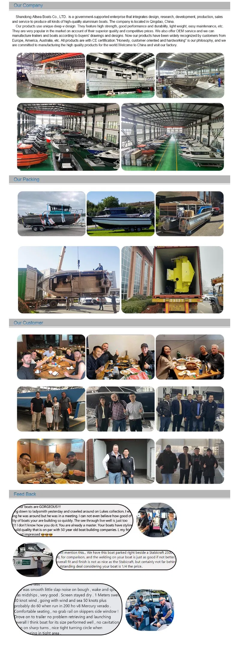 6m 20FT Factory Aluminium Fishing Boat Manufacturer for Sale