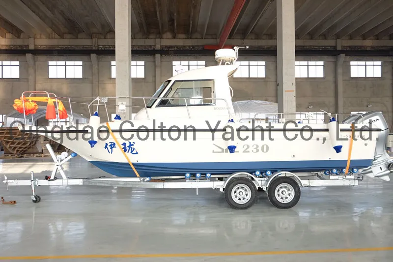 765cm Fiberglass Cabin Cruiser Boat with Top Quality