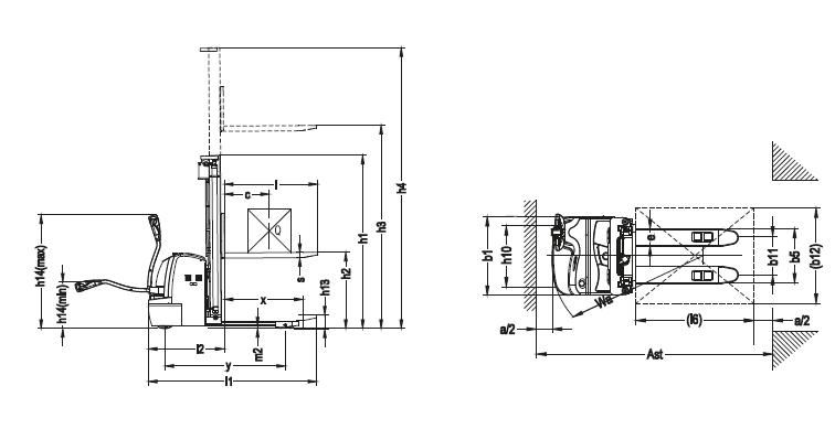 1.5ton Walkie Electric Pallet Stacker Forklift with 5m Lifting Height
