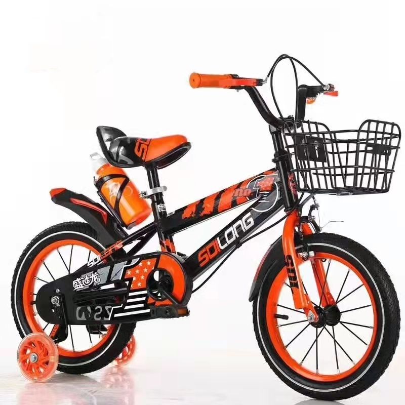 12 Inch Kids Bike with Double Disc Brake / Steel Frame Girl Bike with PU Flashing Wheel Bicycle Wheel Size 12&quot;, 12/14/16 Inch