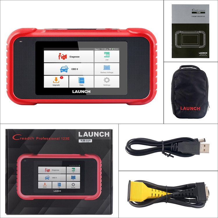 Launch Crp123e OBD2 Code Reader Diagnostic Support Engine/ABS Airbag/SRS/ Transmission Test Lifetime Free Update