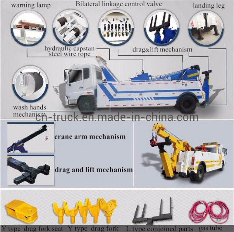 Heavy Duty HOWO 8X4 40t 45t 50t Tow Truck Rollback Rotator Wrecker Truck