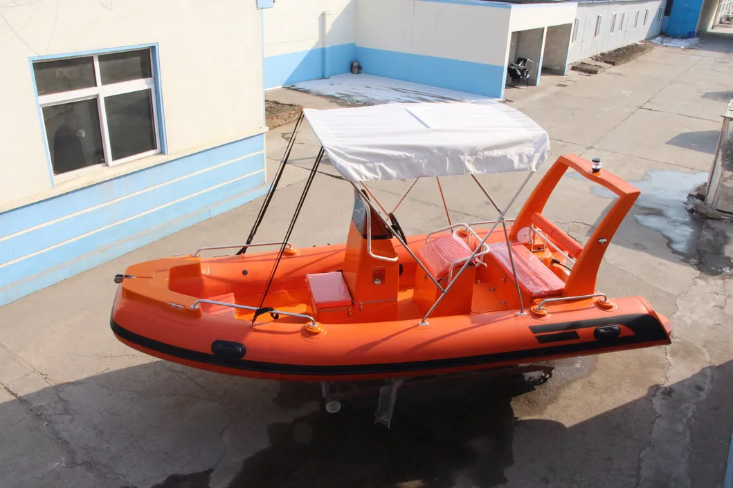Luxury Quality Rib520A Boat Hailun Fiberglass Rigid Inflatable