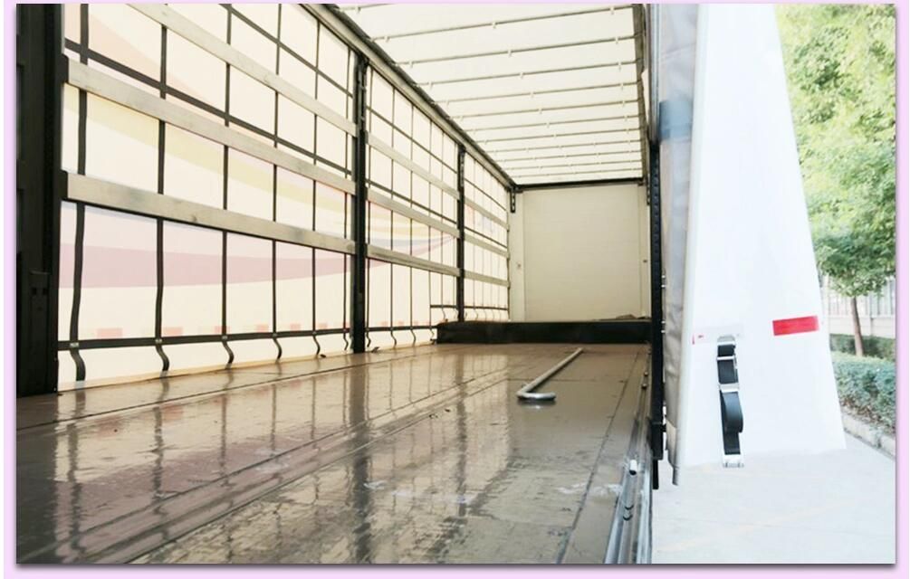 China Manufactory Curtain Side Cargo Transport with 12 Twist Locks Tractor Utility Powder Coated Car Semi Trailer