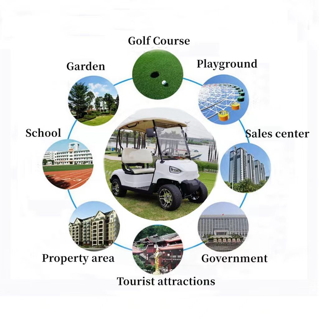 MMC Brand Electric Golf Cart 4 Seater Intelligent Golf Hunting Cart with Professional Meter