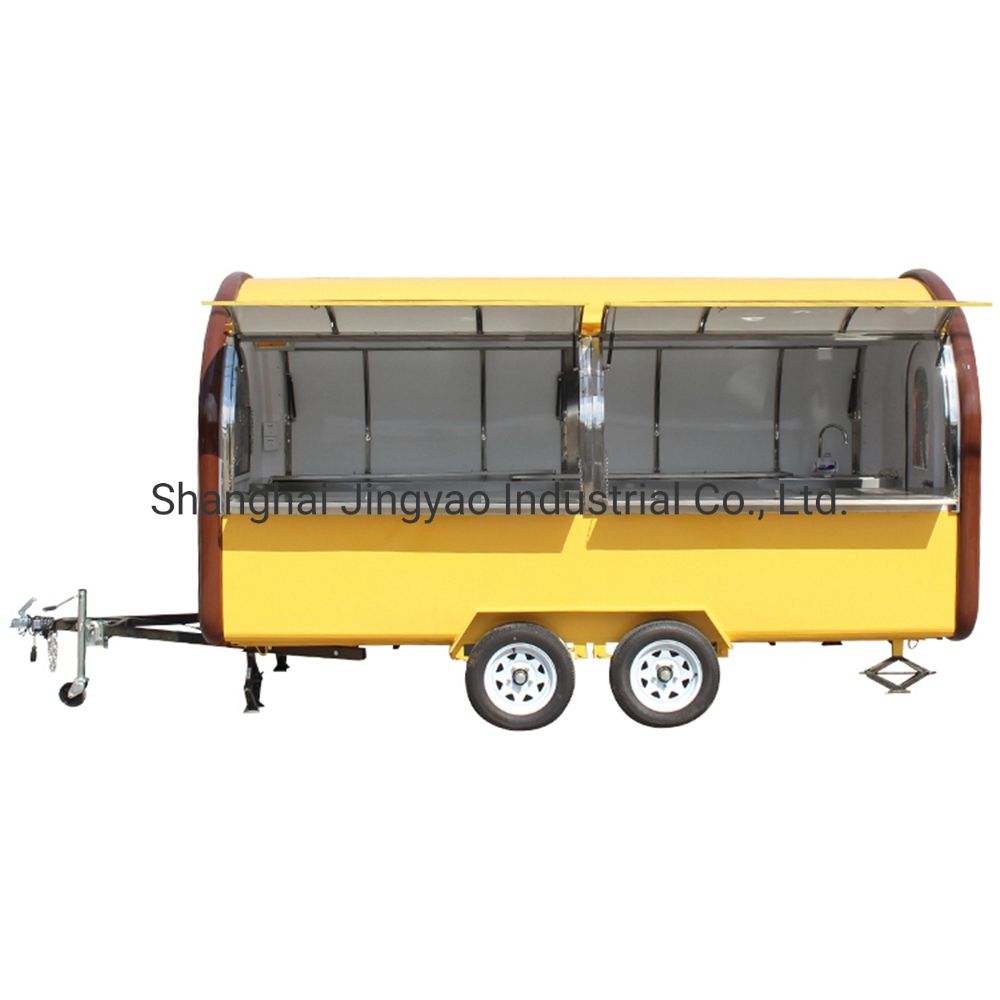 New Fully Equipped Mobile Fast Food Concession Trailer Burger Van Street Food Trucks En USA Outdoor Food Cart Manufacturer Mobile Food Kitchen Truck for Sale