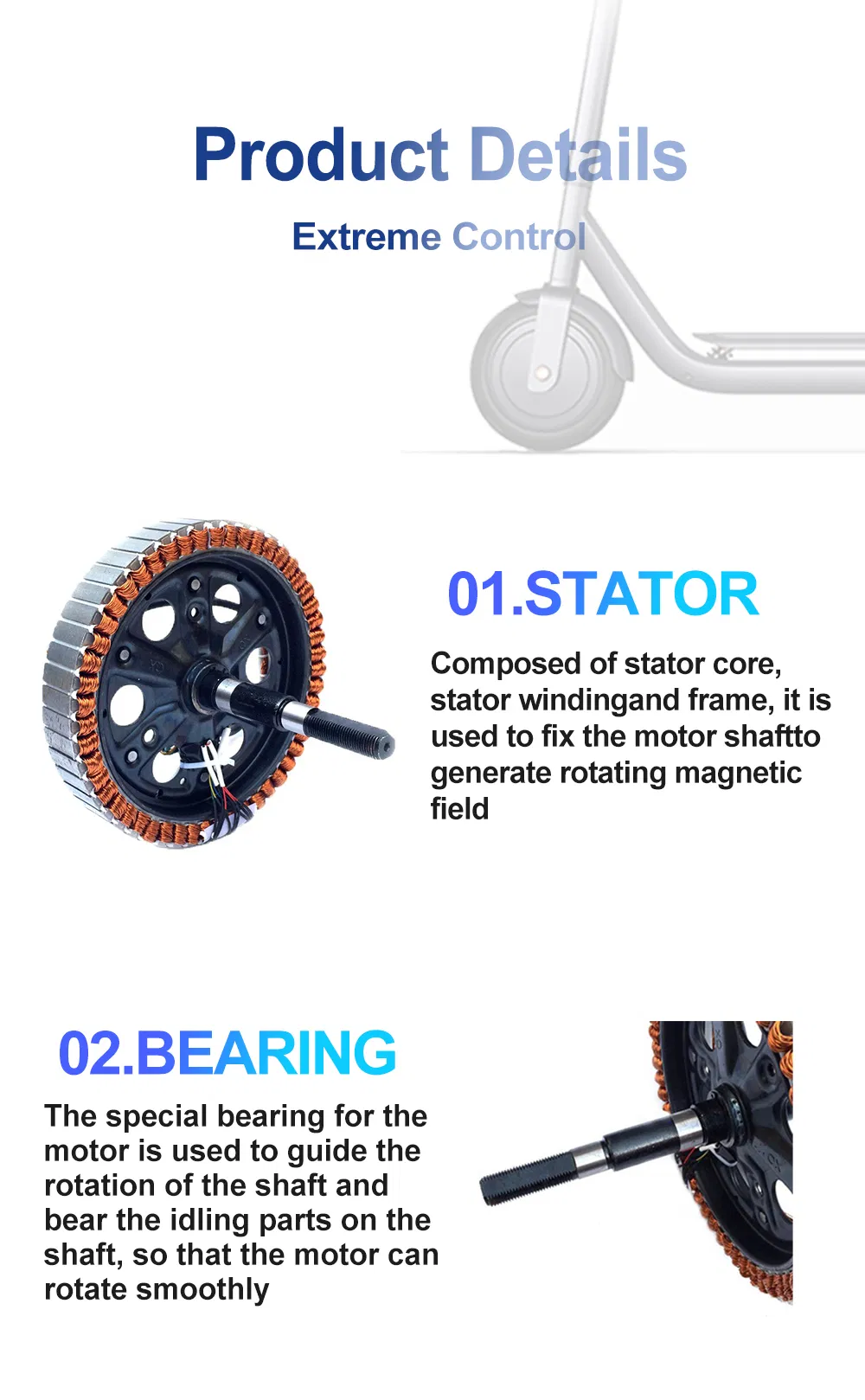 Lunyee Electric Bicycle 8&prime;&prime; Fat Tire 48V 1000W 60km/H BLDC Electric Bicycle E-Scooter Wheel Hub Motor