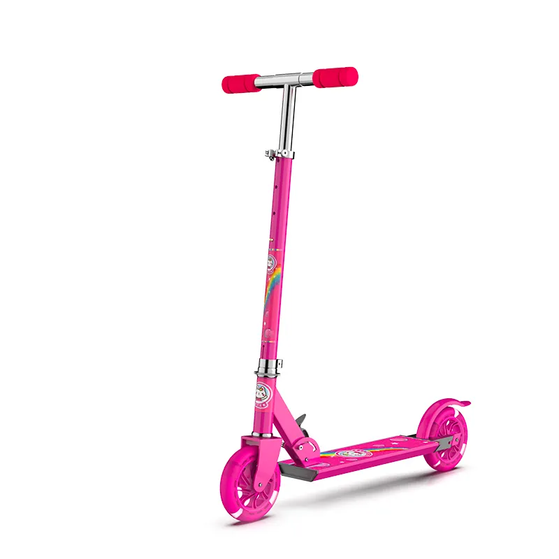 125mm Light 2 Wheel Steel Metal PU PVC Kid Baby Kick Scooter