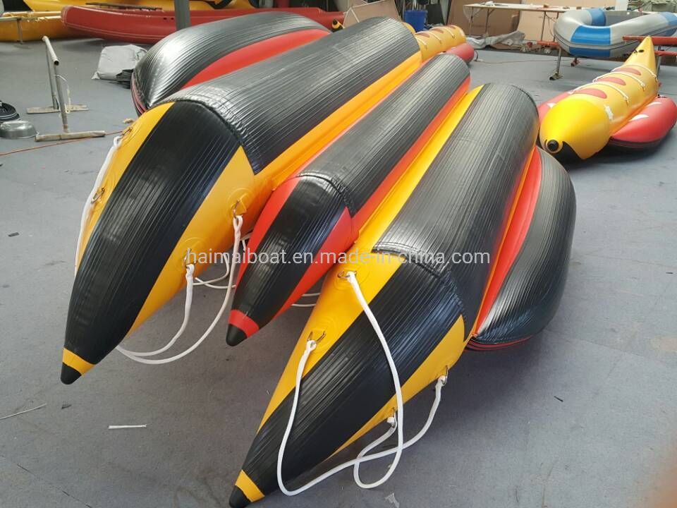 New Style 6 Persons 18feet 5.5m Singlebodybanana Boat Single Row Banana Racing Boat Without Power Draggy Boat Motorless Boat Unpowed Boat for Sale