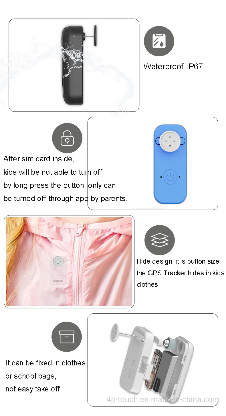 Wholesale IP67 Waterproof 4G Security SOS Mini Hidden Promotion Gift Personal GPS Tracker with Voice Recorder A43