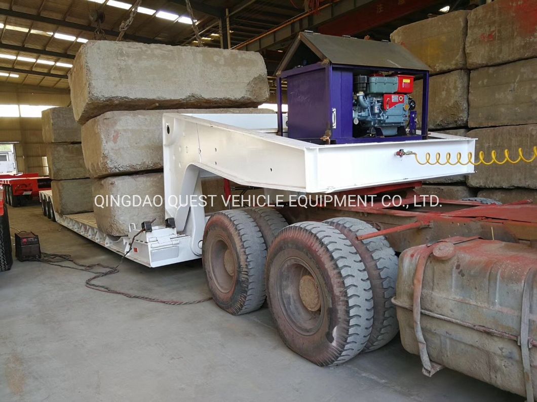 Excavator Trailer Front Loading Trailer 60ton Lowboy Trailer for Sale