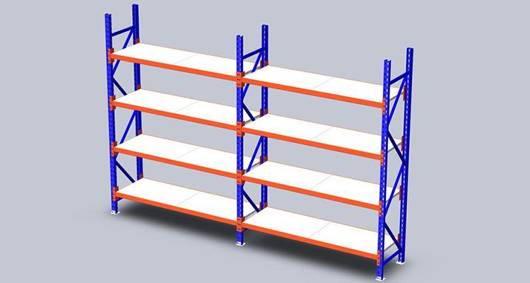 Selective Iron Teardrop Long Span Shelving Medium Duty Gondola Storage Racking