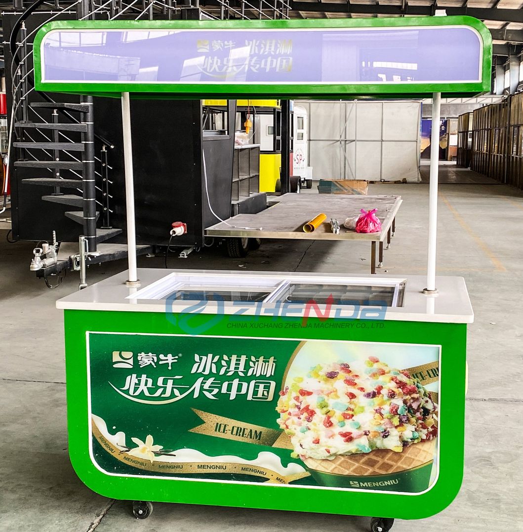 Zhenda High Quality Factory Outlet Classic Fashion Dining Cart/Ice Cream Coffee Snack Cart