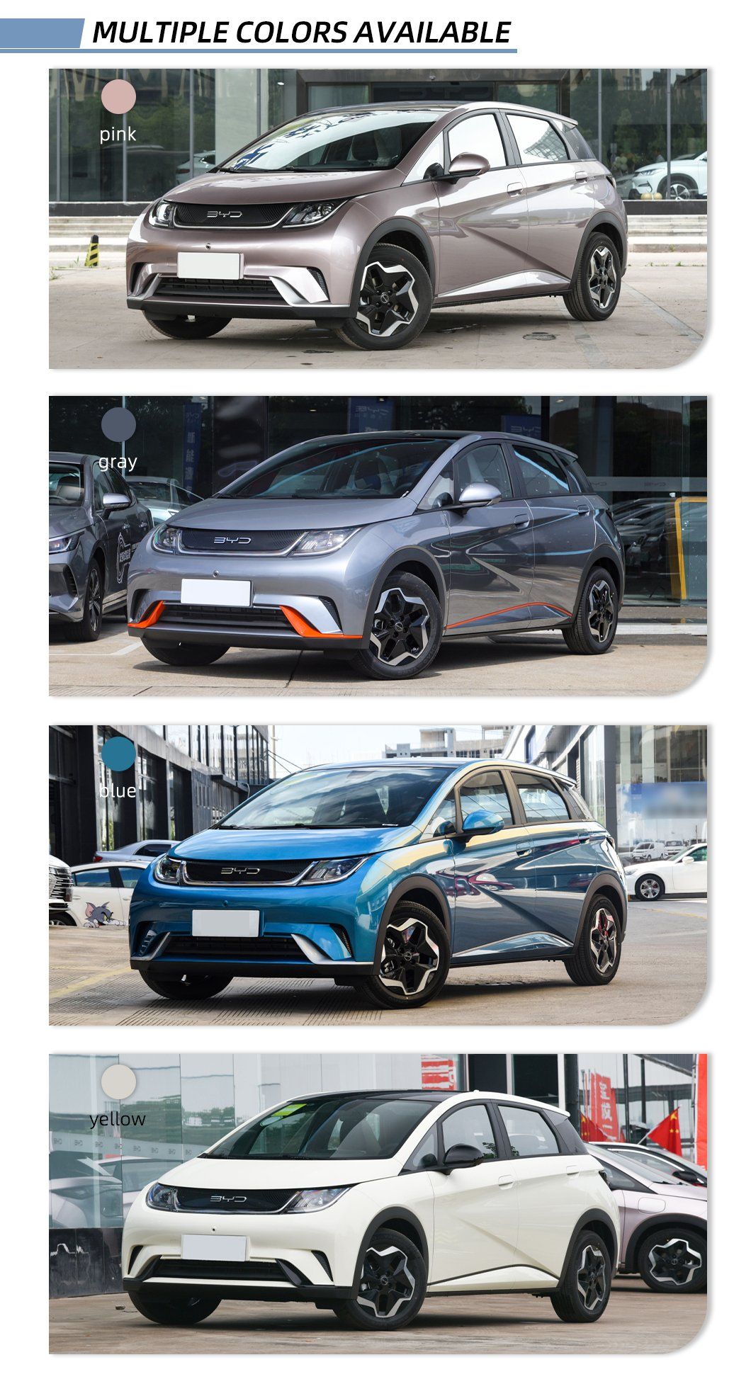New Car B Yd Dolphin 2023 401km Knight Version Pure Electric Nedc 401 5-Door 5-Seats High Speed New Energy Vehicles Electric Car on Sale