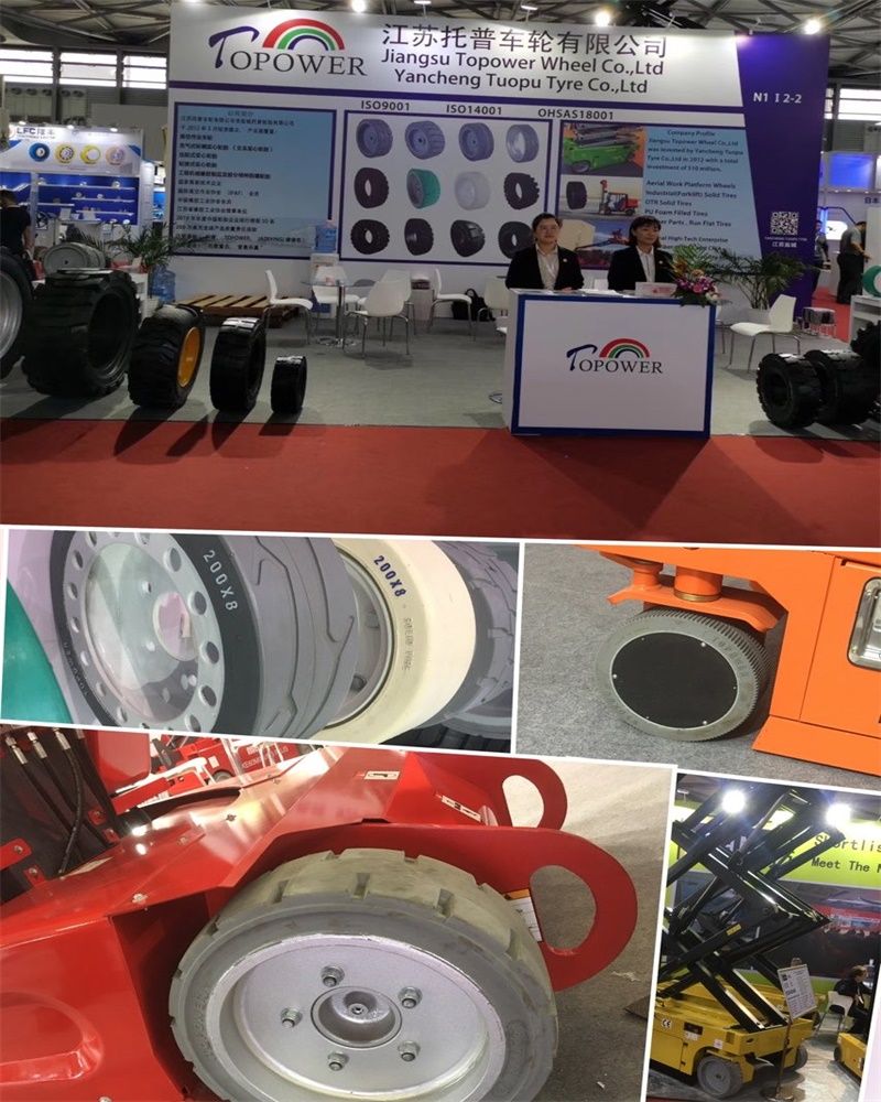 Wide and Flat Tread Pattern Tyre 10X5X6 1/4 Press on Solid Rubber Tyre for Trailer Milling Machine Tow Truck